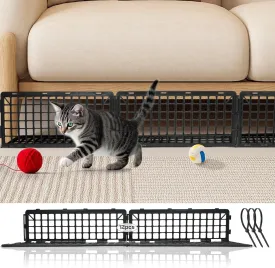 12 PCS Under Couch Blocker, Under Bed Blocker for Pets, Under Couch Toy Blocker, Black Plastic Under Bed Blocker, Bed Blockers for Couch and Bed Under
