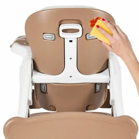 3 in 1 Infant Table and Chair Set Baby High Chair-Brown