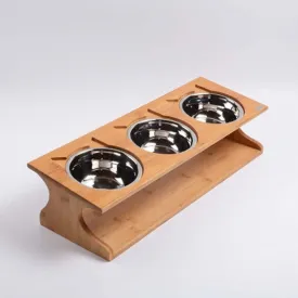 3 Stainless Steel Bowl Cat Feeder