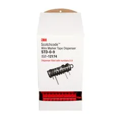 3M™ ScotchCode™ Wire Marker Tape Dispenser with Tape STD-0-9, compact
design for easy handling, 25/Case