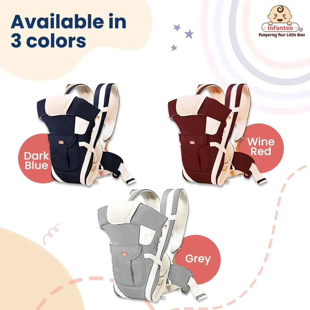 4-Way Ergonomic Baby Carrier: Comfortable, Breathable, & Adjustable for 03-24 Months