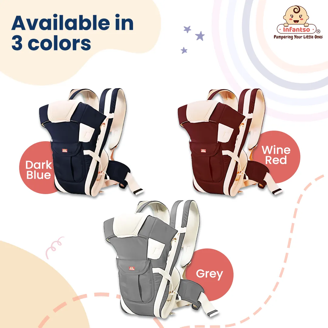 4-Way Ergonomic Baby Carrier: Comfortable, Breathable, & Adjustable for 03-24 Months