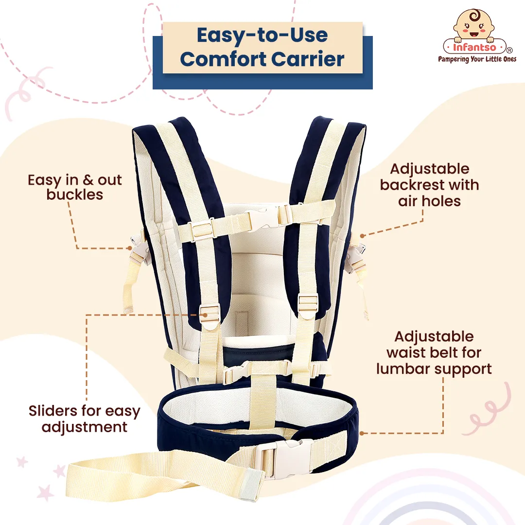 4-Way Ergonomic Baby Carrier: Comfortable, Breathable, & Adjustable for 03-24 Months