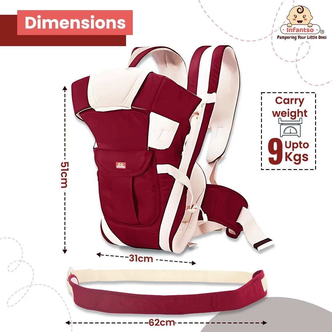 4-Way Ergonomic Baby Carrier: Comfortable, Breathable, & Adjustable for 03-24 Months