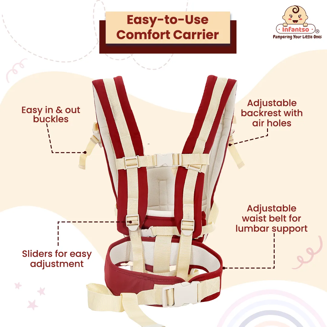 4-Way Ergonomic Baby Carrier: Comfortable, Breathable, & Adjustable for 03-24 Months
