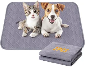 41x36 Washable Pee Pads for Dogs, 2 Pack Reusable Puppy Pads, Waterproof & Leakproof Non-Slip Pet Pee Pads, 4 Layer Design Reusable Pet Training Pads for Dogs, Cats, Bunny, Grey