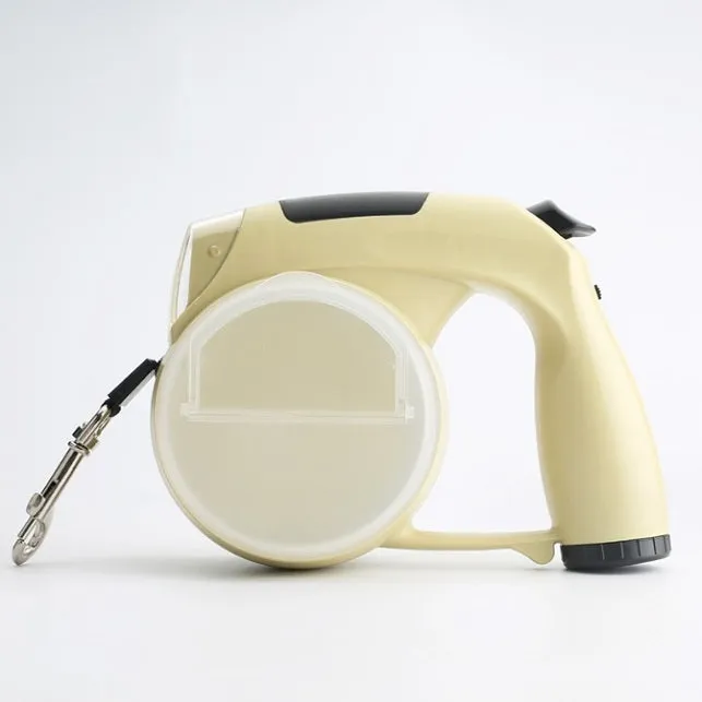 5 In 1 Multifunctional Dog Leash And Collar Custom Waterproof Automatic Led Retractable Dog Leash Poop Bag
