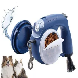 5 In 1 Multifunctional Dog Leash And Collar Custom Waterproof Automatic Led Retractable Dog Leash Poop Bag