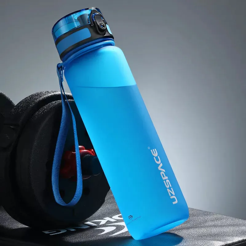 500/1000ML Sport Water Bottle Shaker Portable Leakproof Drinkware Plastic Drink Bottle