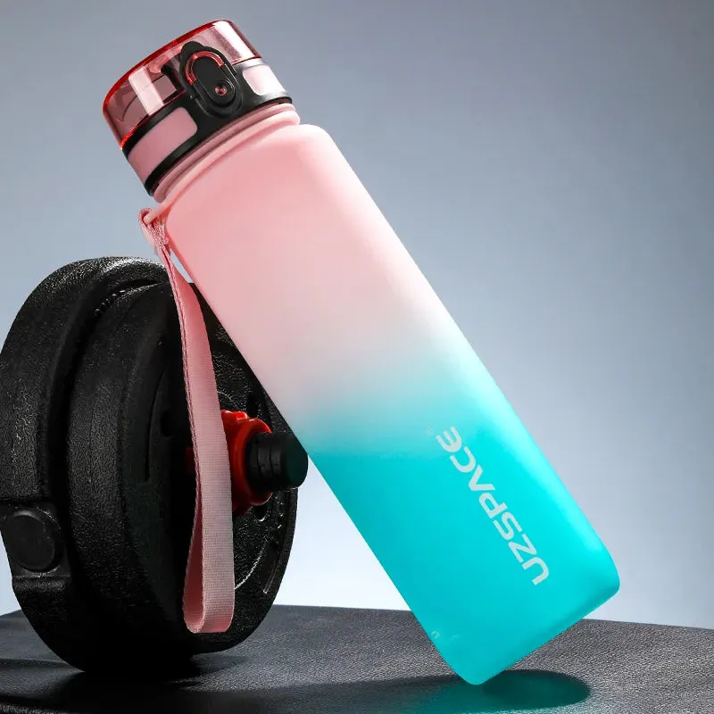 500/1000ML Sport Water Bottle Shaker Portable Leakproof Drinkware Plastic Drink Bottle