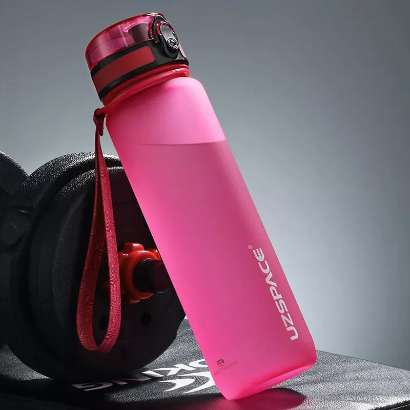 500/1000ML Sport Water Bottle Shaker Portable Leakproof Drinkware Plastic Drink Bottle