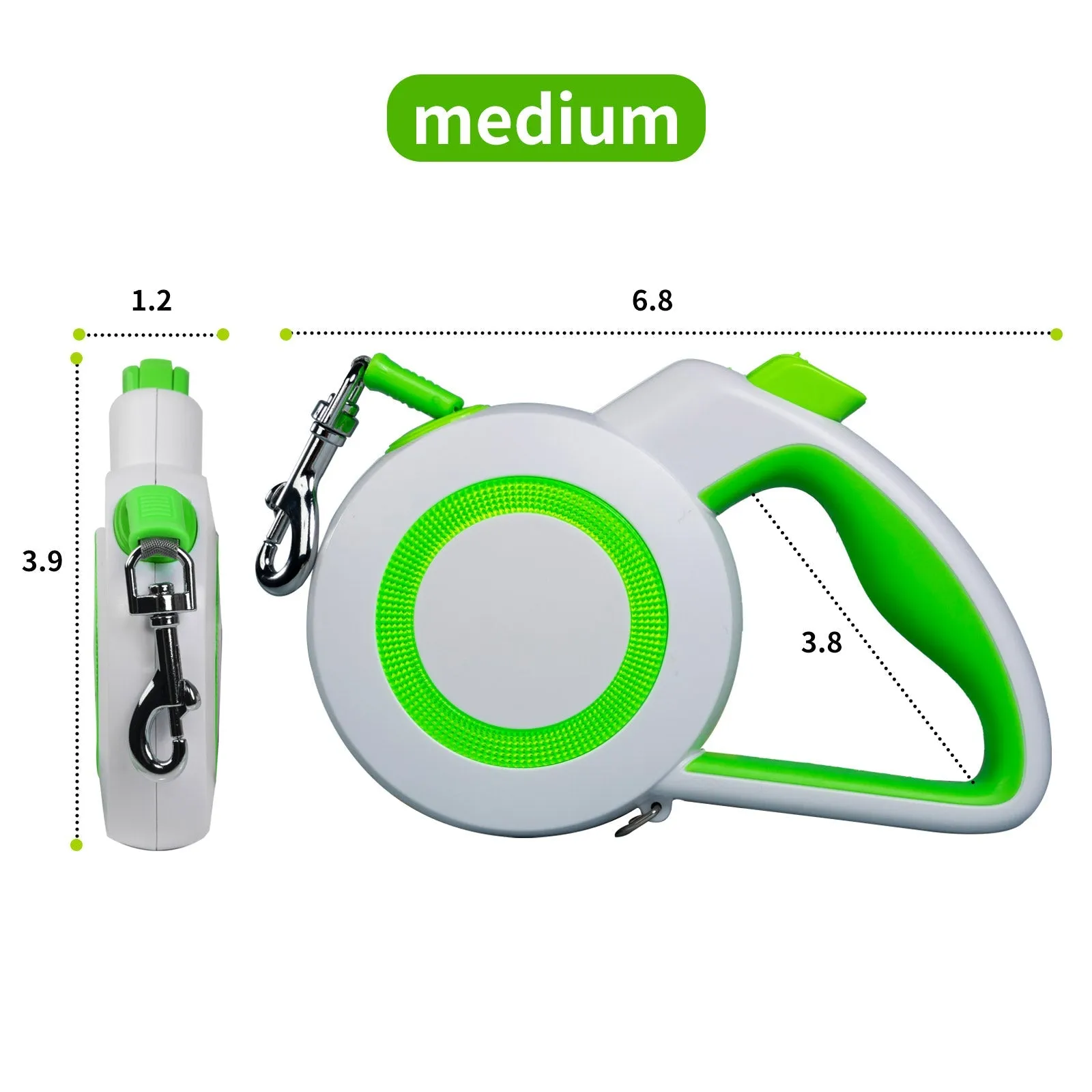 Aiitle Outdoor Night Running Reflective Dog Leash Green
