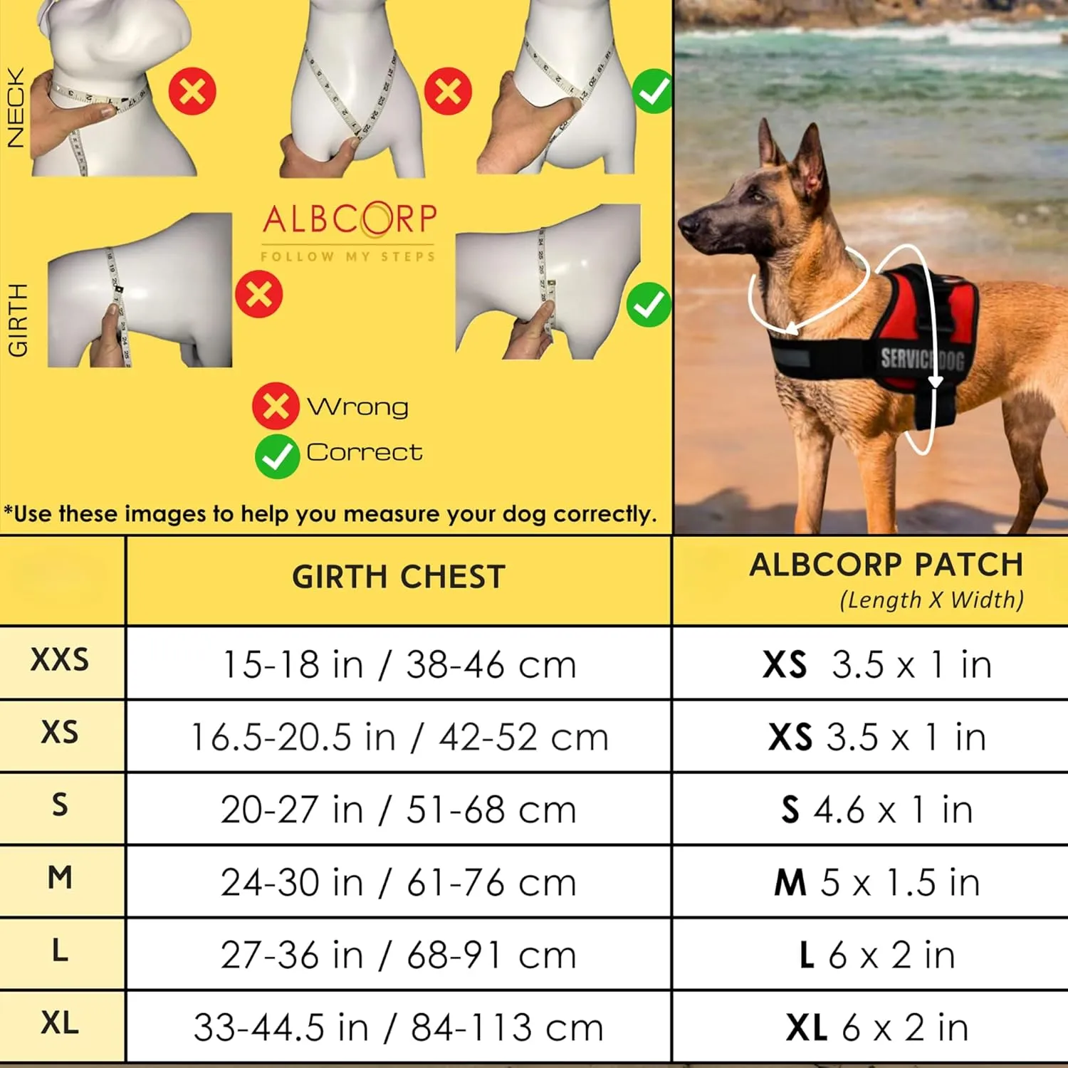 ALBCORP Reflective Service Dog Vest Harness  No-Pull Harness with Handle & Comfy Mesh Padding  Available in Sizes XXS-XL with 2 Removable Hook & Loop Service Dog Patches, Extra Large, Black