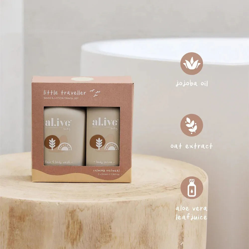 Al.ive  Little Traveller Calming Oatmeal Wash & Lotion Travel Pack