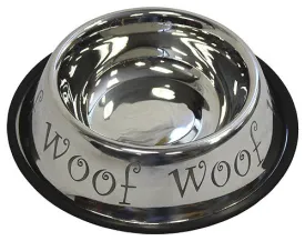 APetProject 24 oz. Stainless Steel Anti-Skid Dog Bowl - 10"
