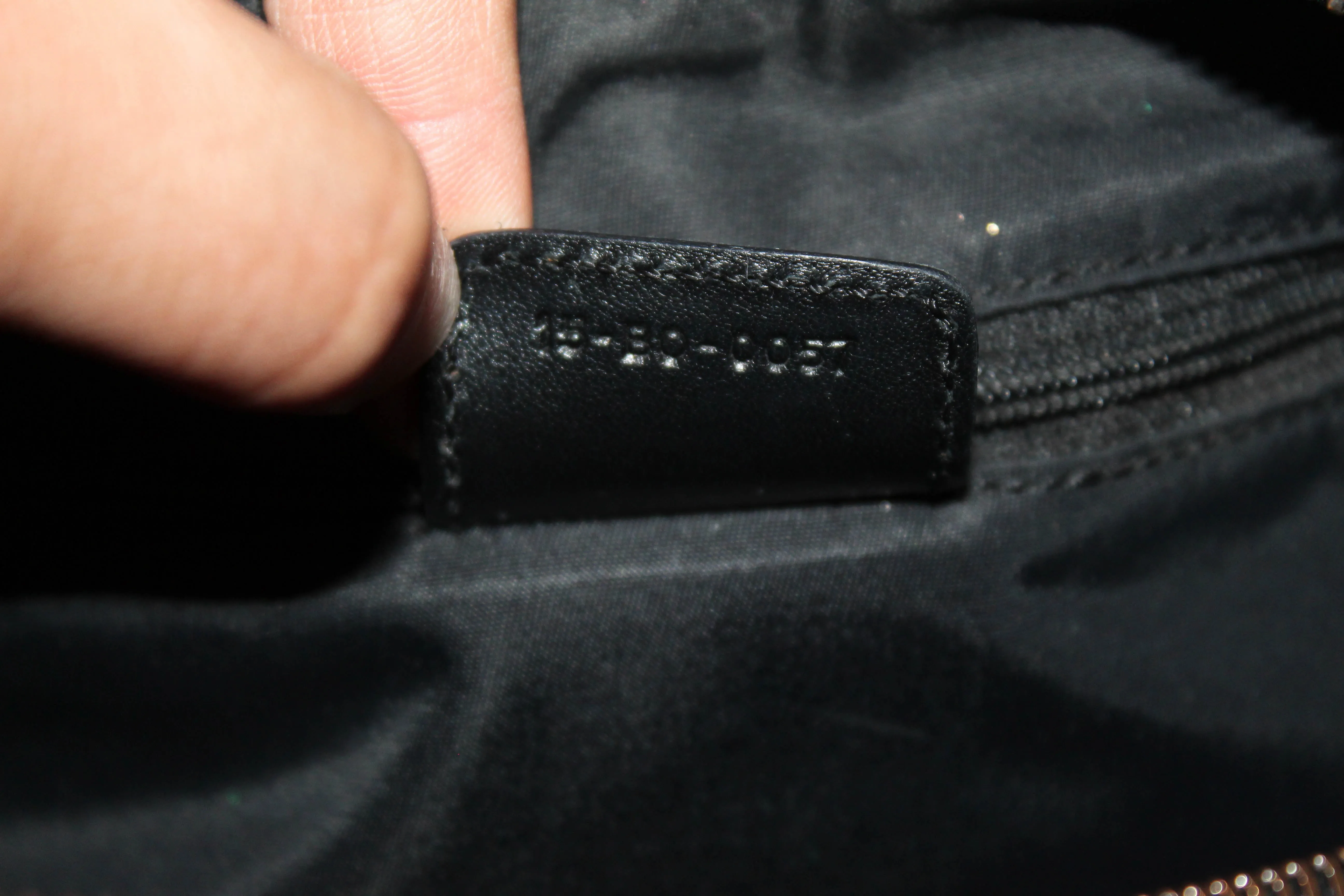 Authentic Christian Dior Black Fabric Messenger Bag