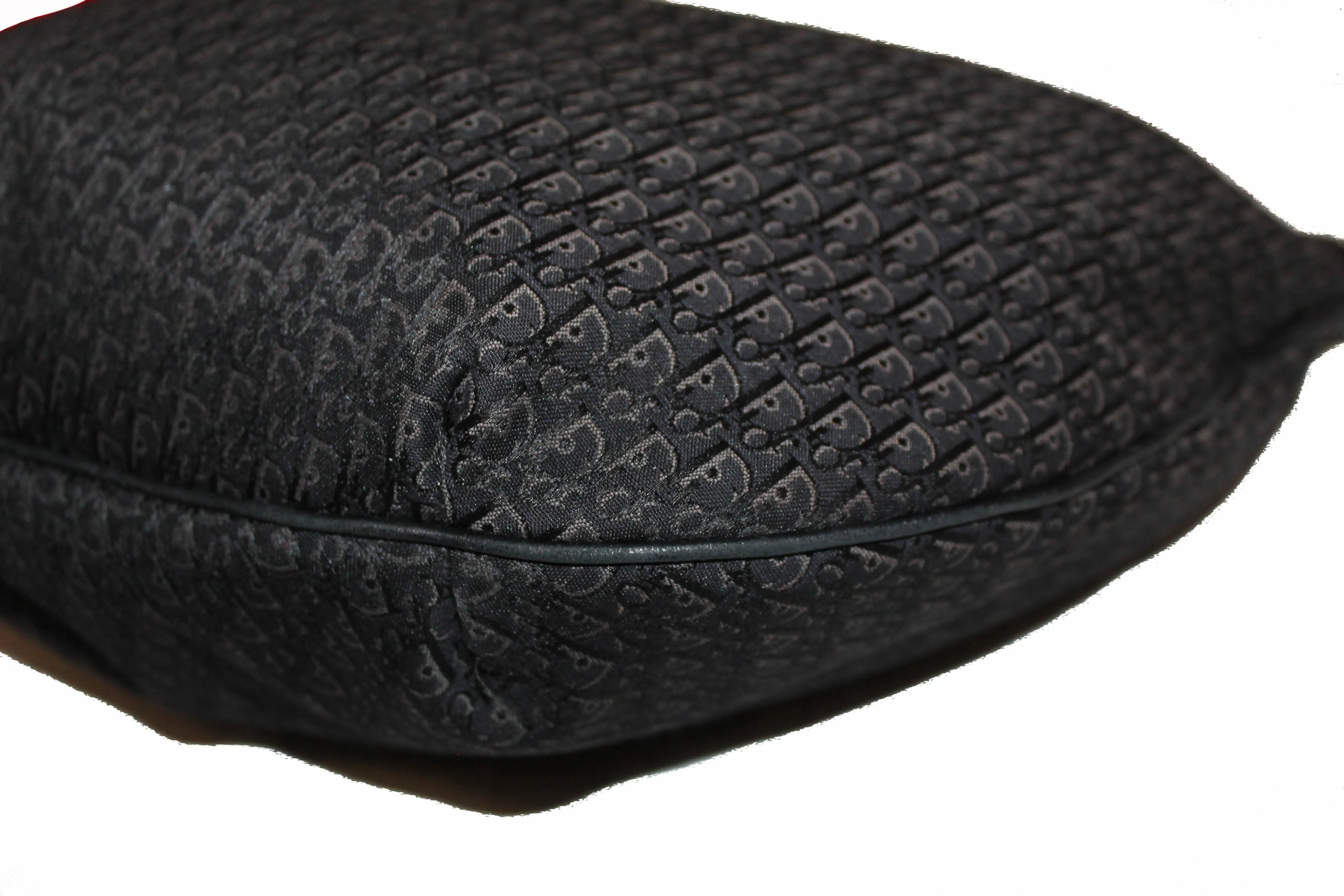 Authentic Christian Dior Black Fabric Messenger Bag