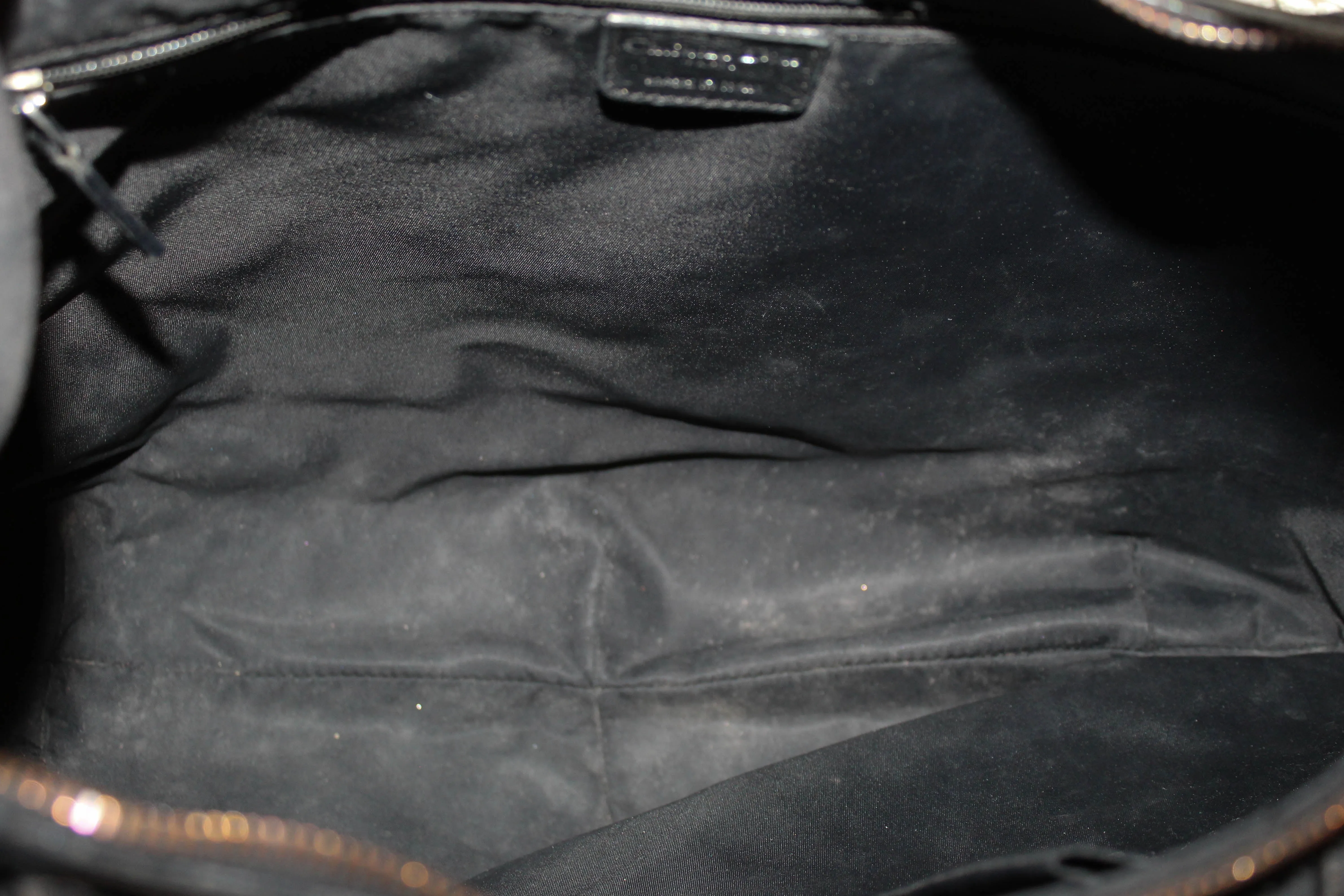 Authentic Christian Dior Black Fabric Messenger Bag