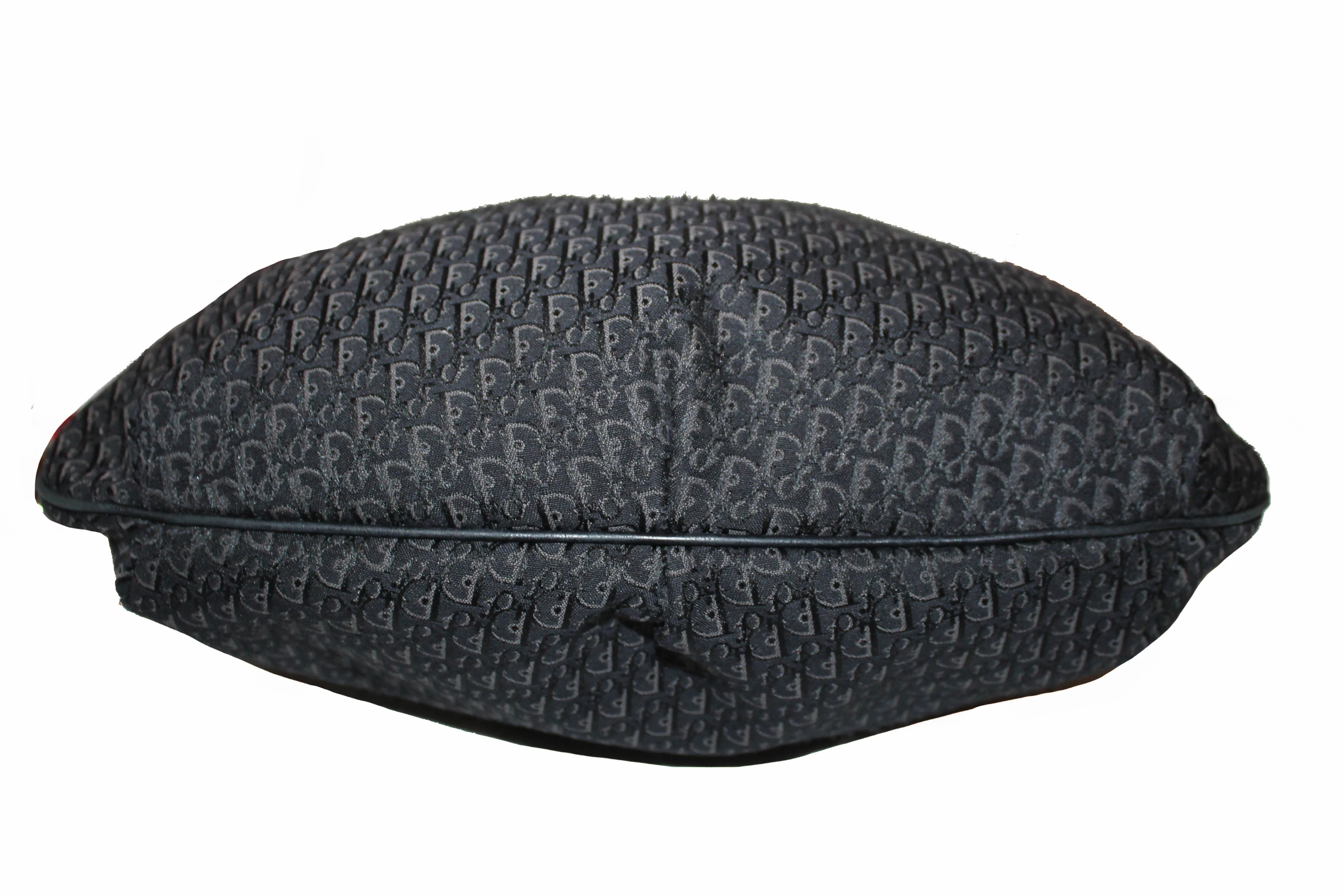 Authentic Christian Dior Black Fabric Messenger Bag