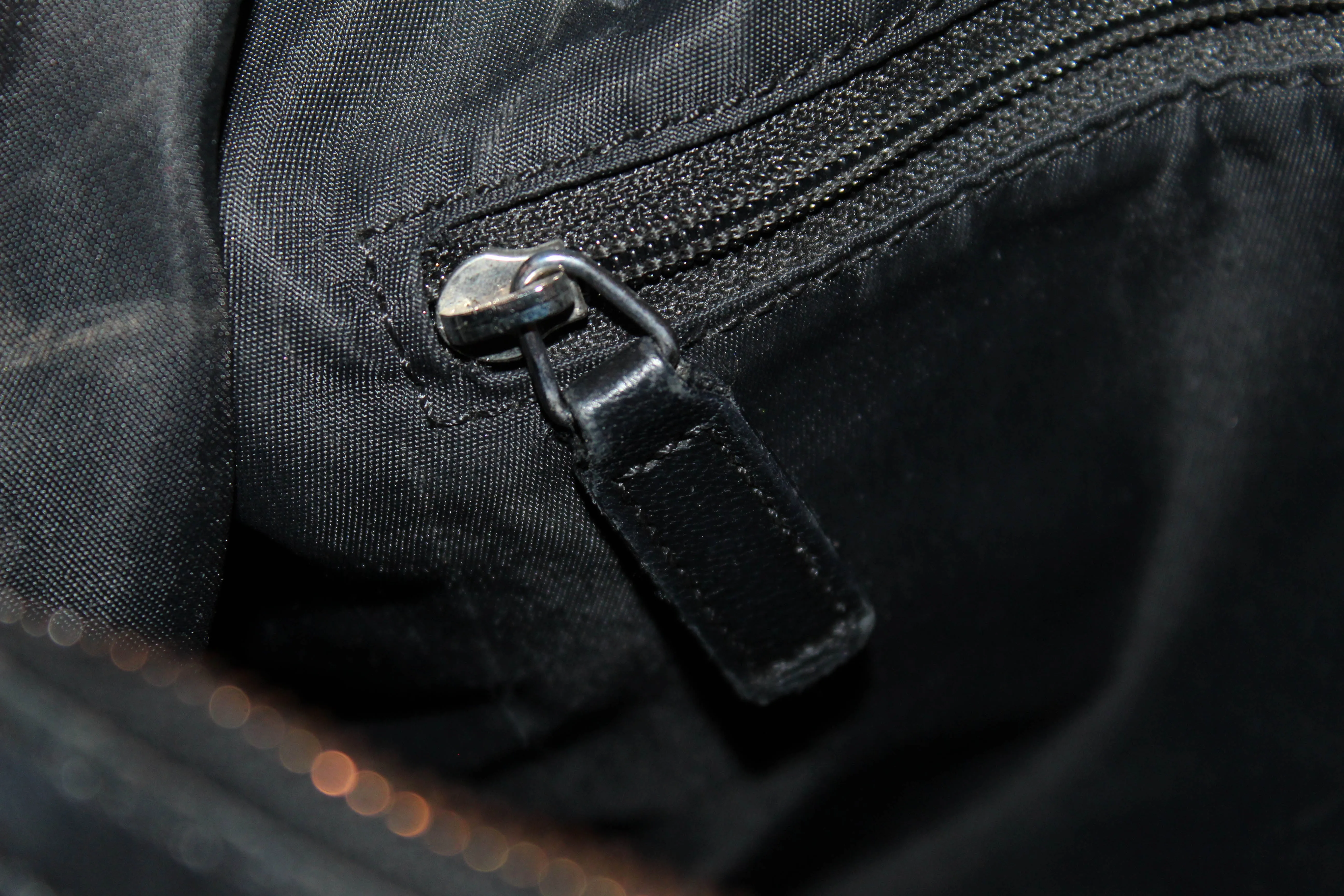 Authentic Christian Dior Black Fabric Messenger Bag