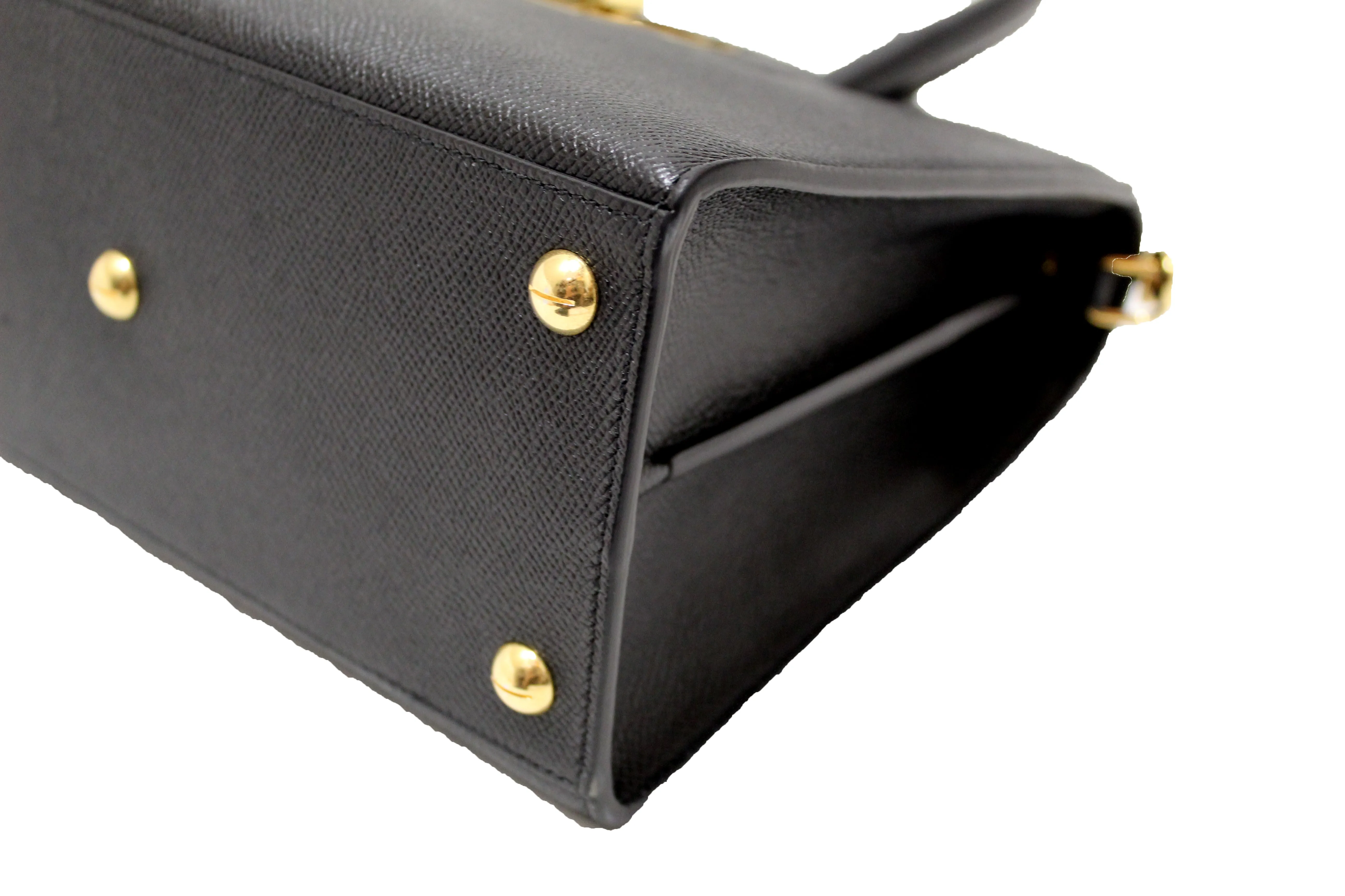 Authentic Christian Dior Black Grained Calfskin Medium St. Honore Tote