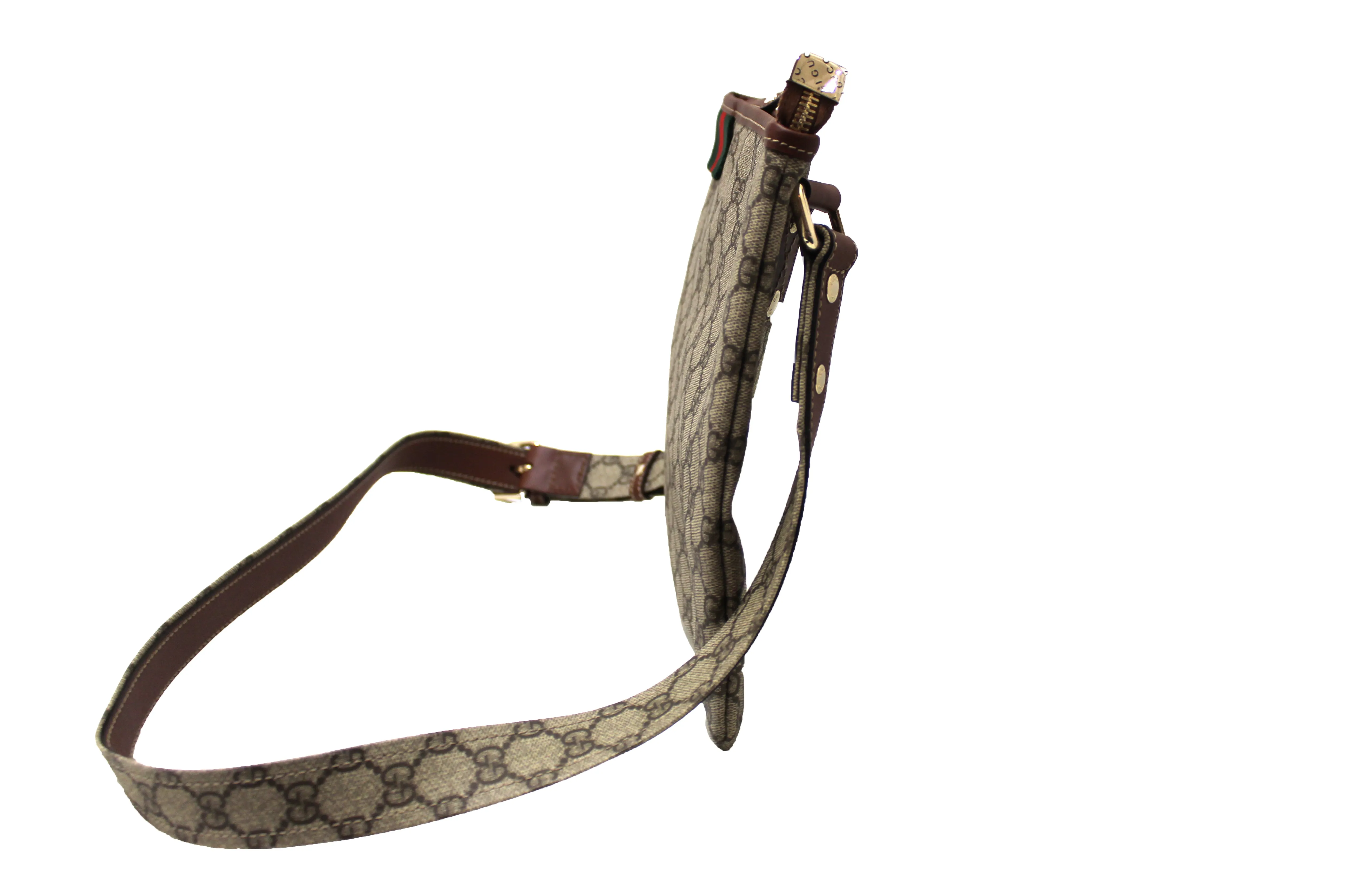 Authentic NEW Gucci Brown GG Coated Canvas Small Crossbody Bag