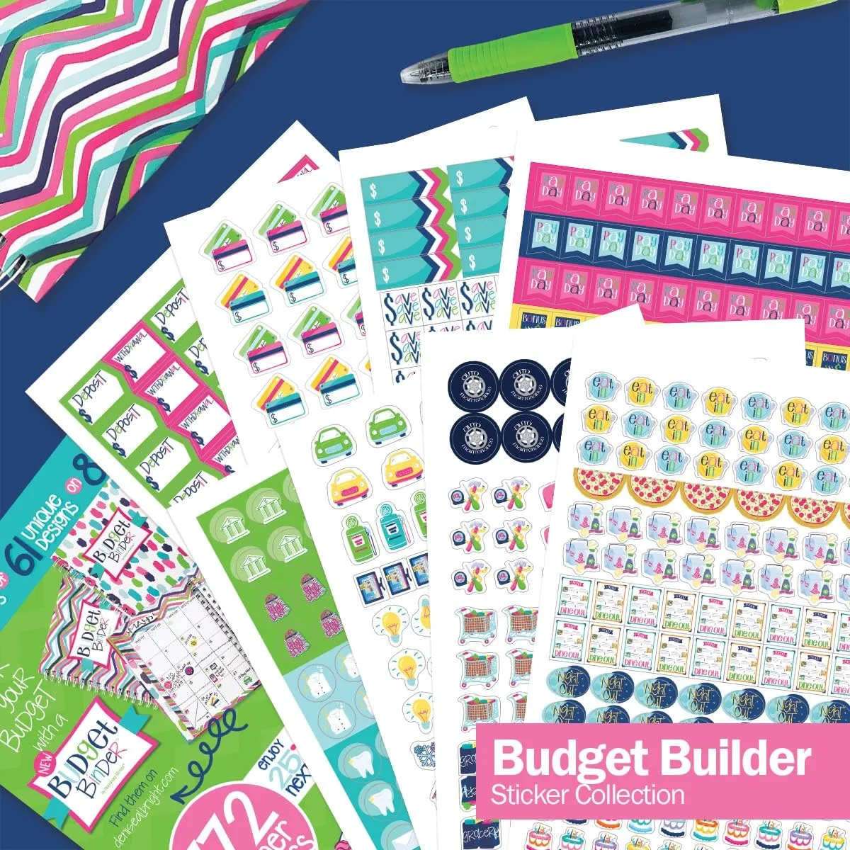 Budget Binder 12-Month Budget Planner   Sticker Set | Undated Monthly Bill Organizer | Personal Finance Management | Debt, Savings & Expense Tracker
