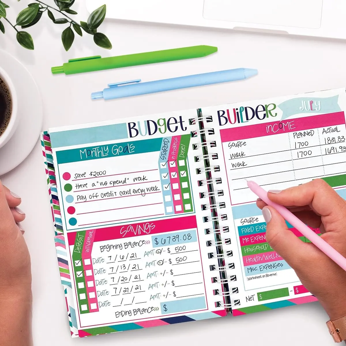 Budget Binder 12-Month Budget Planner   Sticker Set | Undated Monthly Bill Organizer | Personal Finance Management | Debt, Savings & Expense Tracker