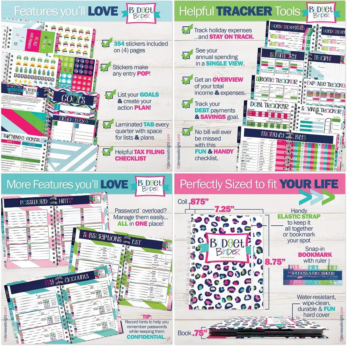 Budget Binder 12-Month Budget Planner   Sticker Set | Undated Monthly Bill Organizer | Personal Finance Management | Debt, Savings & Expense Tracker