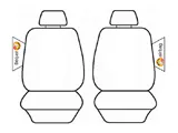 Canvas Custom Car Seat Covers Suits Nissan Navara Dual Cab D40 RX ST 12/2009-1/2012 Front & Rear