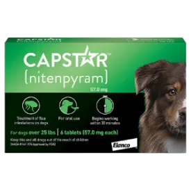 Capstar Flea Tablet for Dogs Over 25 lbs 6ct