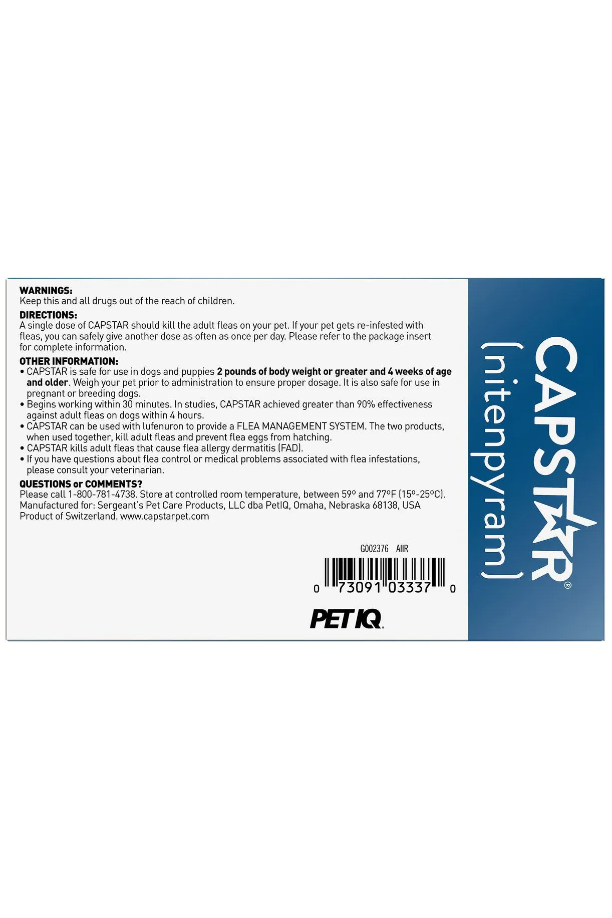 Capstar Flea Tablets for Dogs