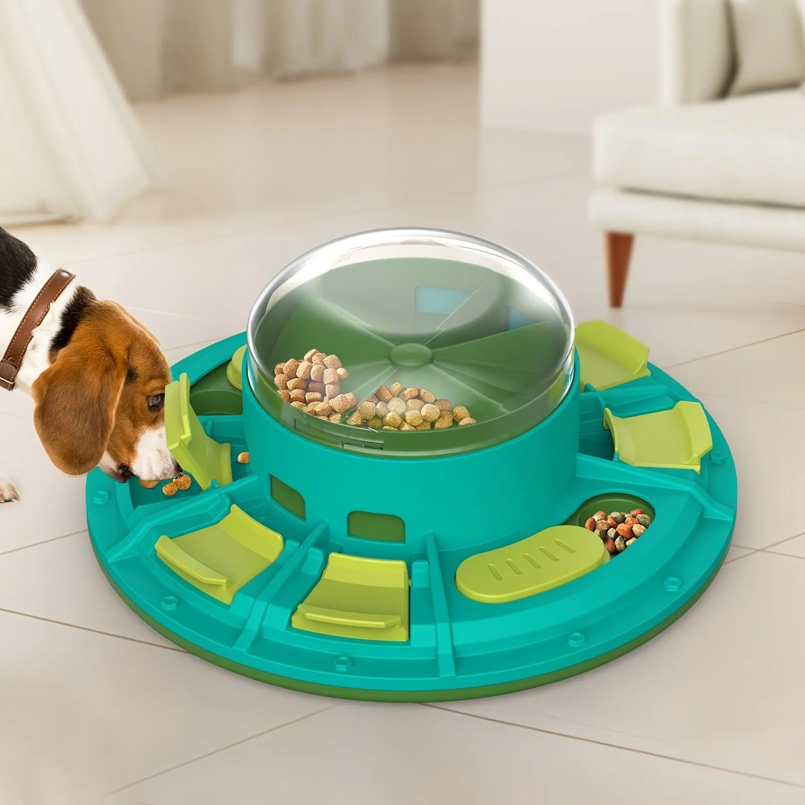 Challenge & Chow! Interactive Puzzle Feeder for Smarter, Slower Eating Dogs