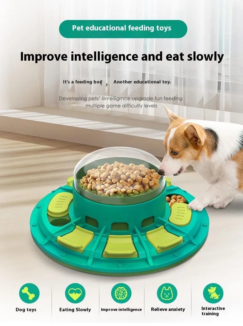 Challenge & Chow! Interactive Puzzle Feeder for Smarter, Slower Eating Dogs