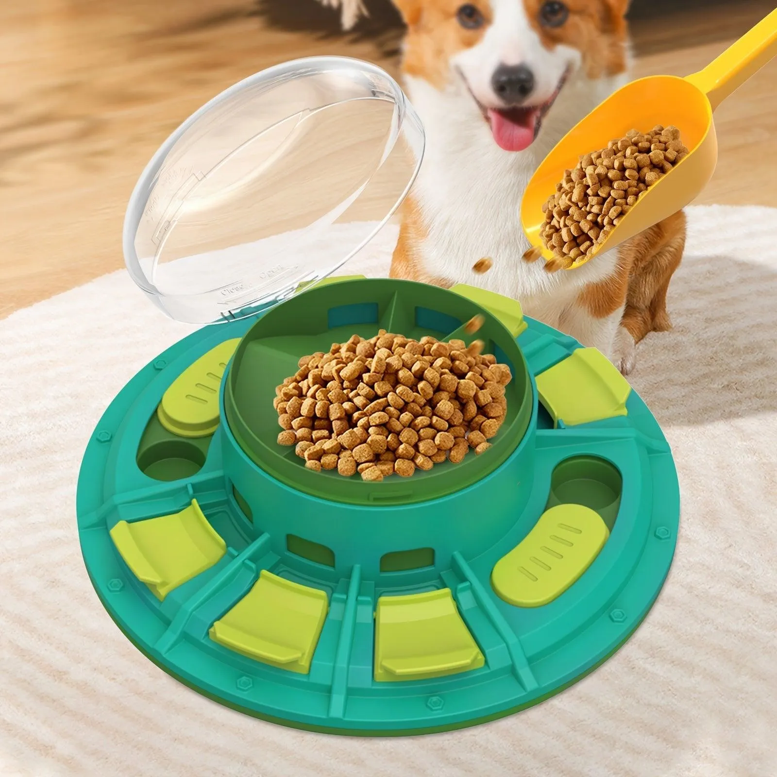 Challenge & Chow! Interactive Puzzle Feeder for Smarter, Slower Eating Dogs