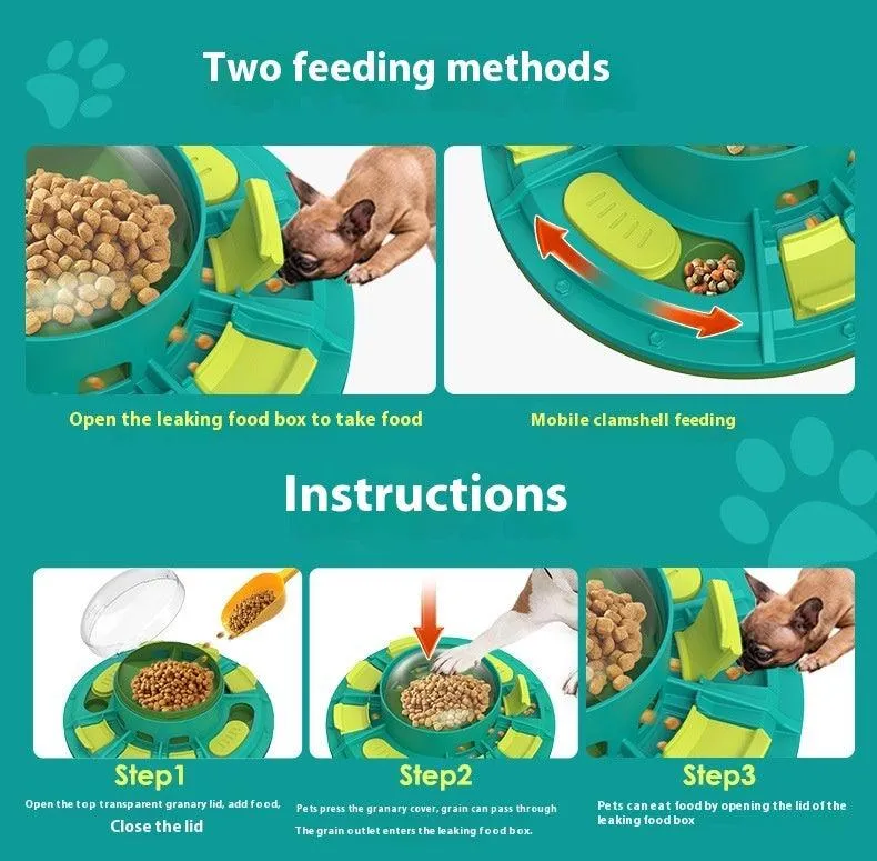 Challenge & Chow! Interactive Puzzle Feeder for Smarter, Slower Eating Dogs