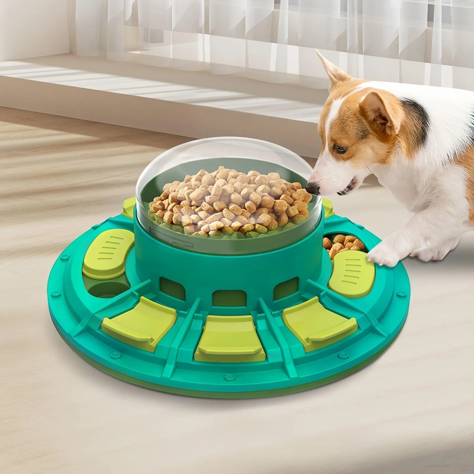 Challenge & Chow! Interactive Puzzle Feeder for Smarter, Slower Eating Dogs