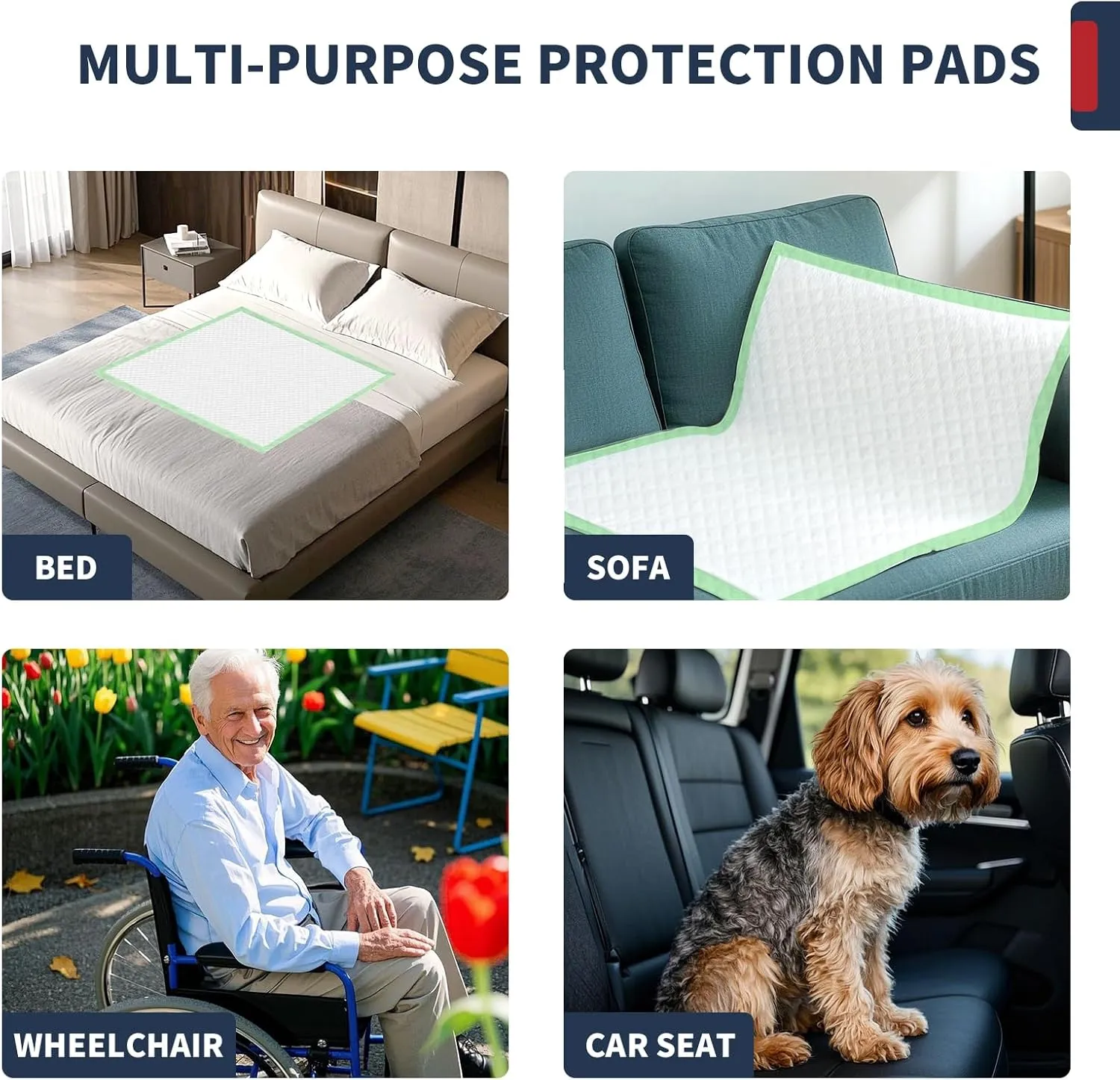 Chucks Pads Disposable Adult 40'' X 36'' (50 Pads) Underpads for Incontinence Ultra-Absorbent & Leak-Proof Bed Pads for Adults, Elderly and Kids
