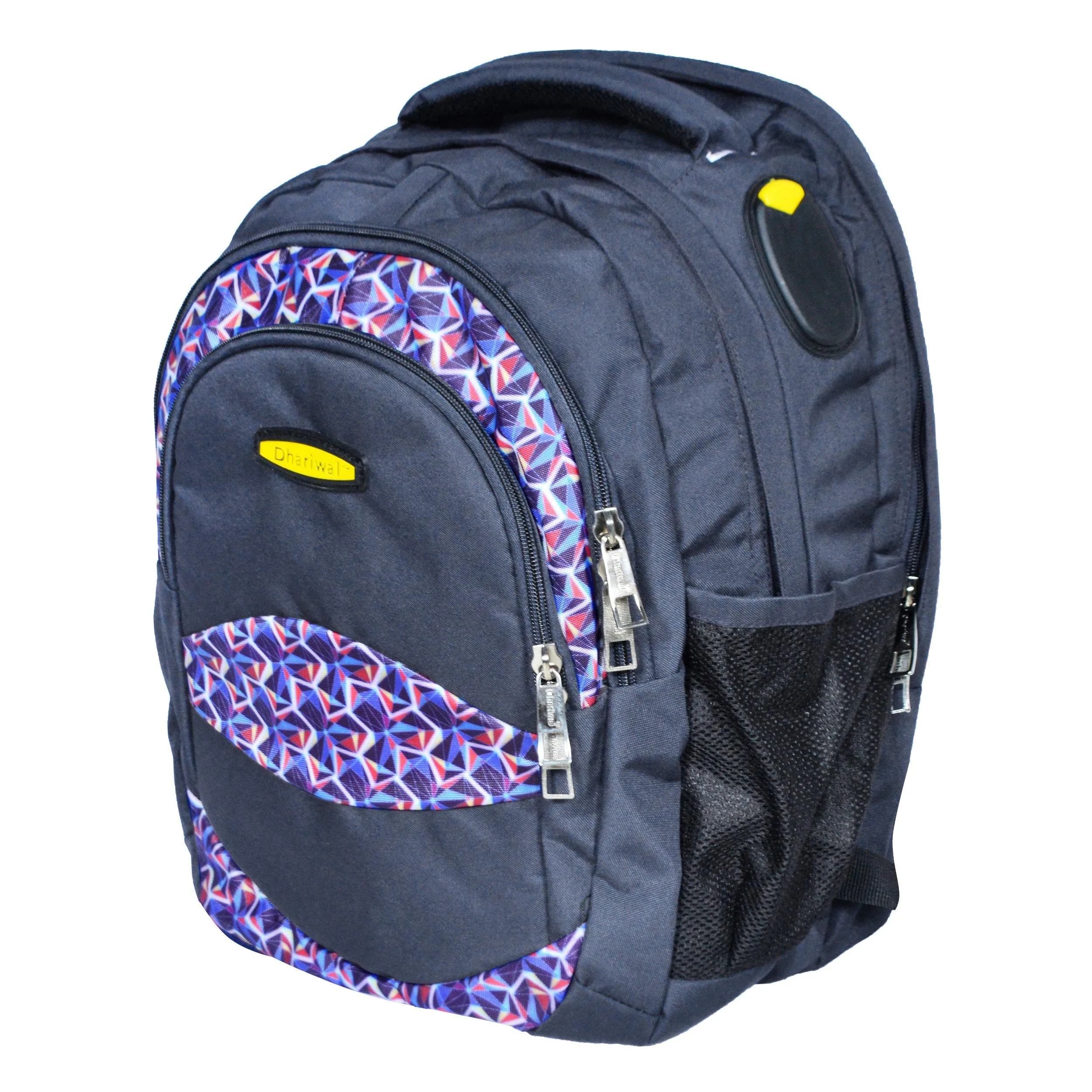 Dhariwal Multi Color Dual Compartment Unisex Printed School BackPack 39L BP-203