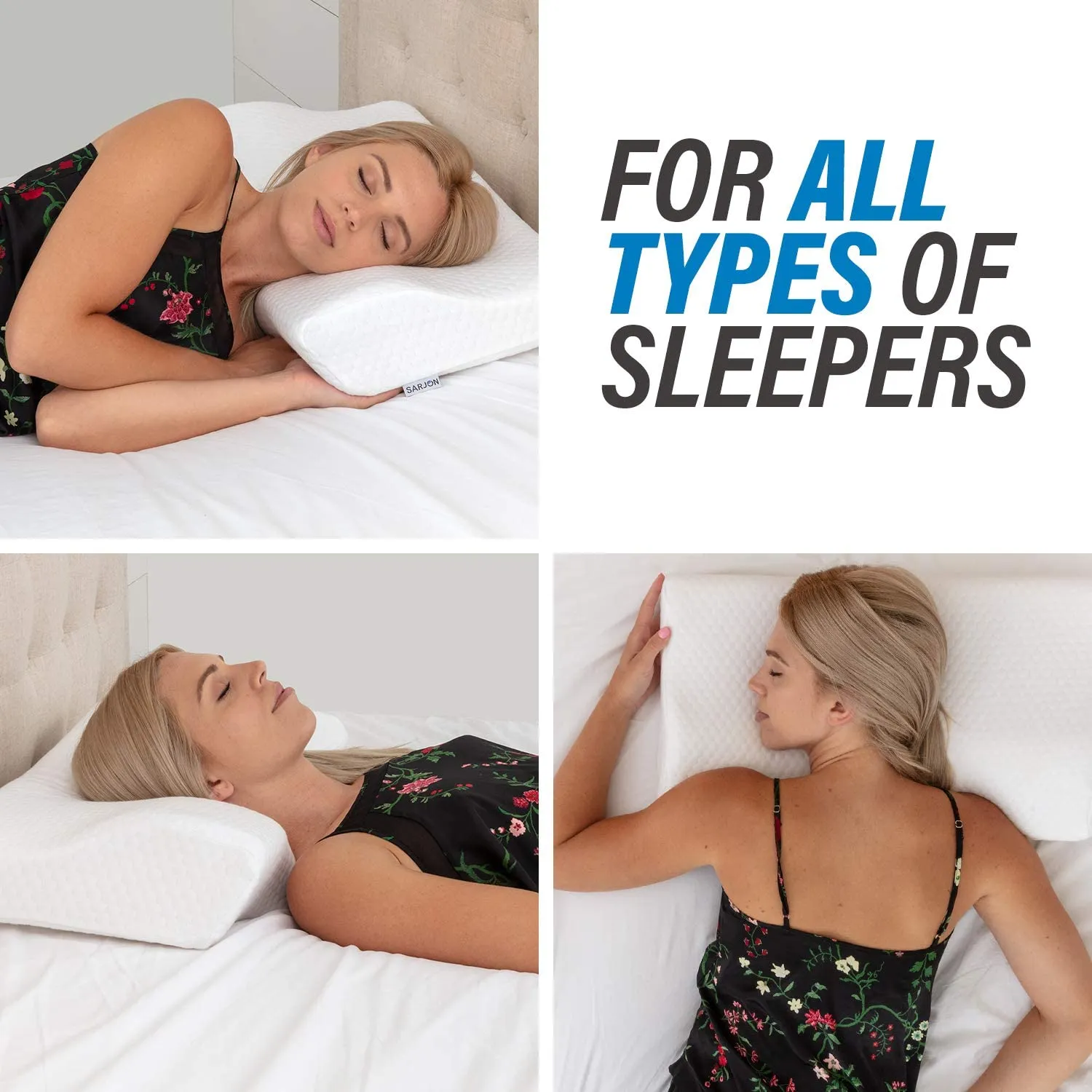 DOCTOR PILLOW - Sarjon Premium Contour Memory Foam Bed Pillow