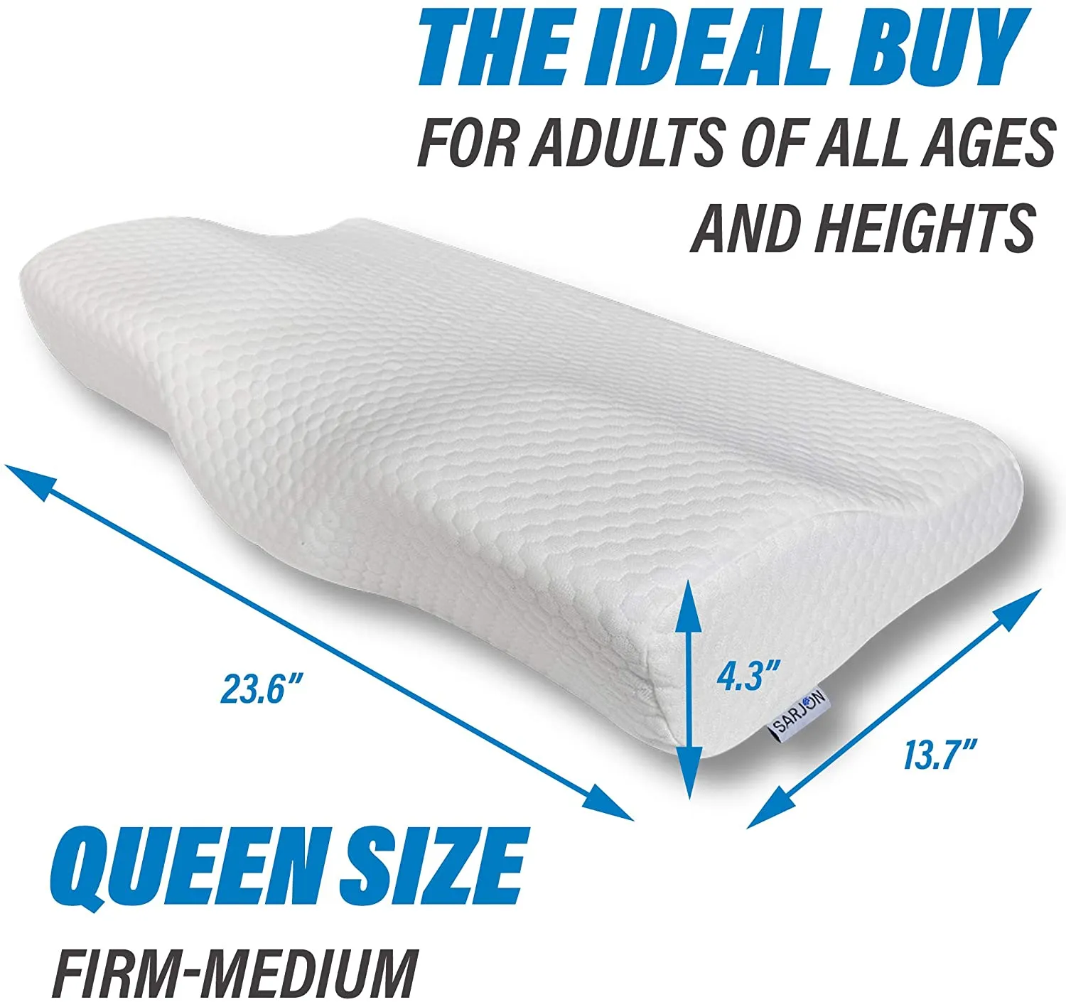 DOCTOR PILLOW - Sarjon Premium Contour Memory Foam Bed Pillow