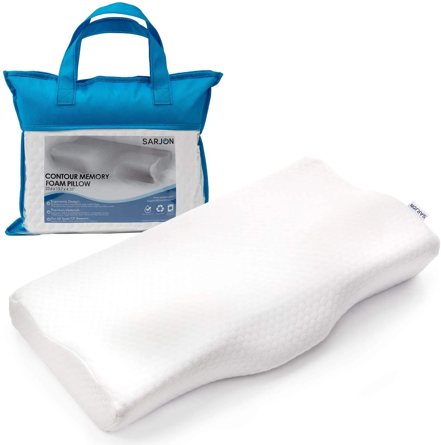 DOCTOR PILLOW - Sarjon Premium Contour Memory Foam Bed Pillow