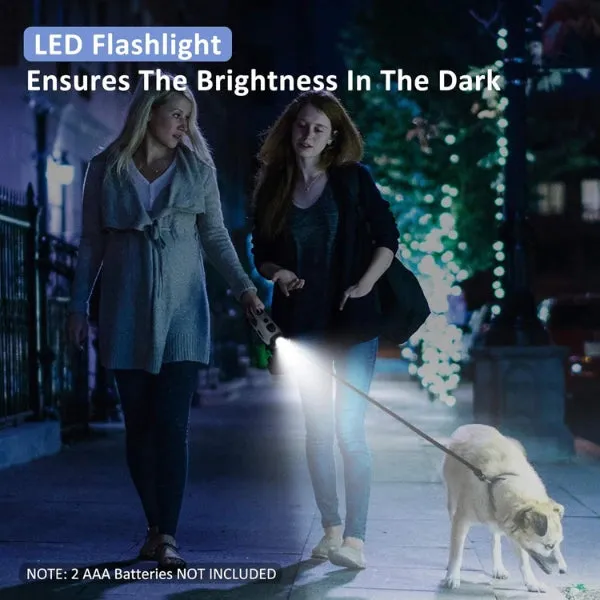 Dog Automatic Retractable Leash with LED Night Safety
