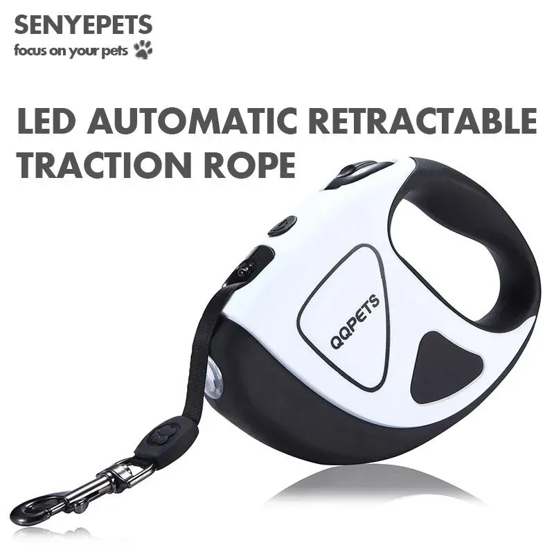 Dog Automatic Retractable Leash with LED Night Safety