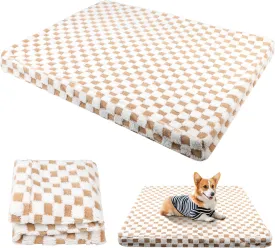 Dog Bed Covers Replacement Washable Pet Hair Easy to Remove, Waterproof Dog Bed Covers Noiseless Quilted, Pet Bed Cover Checkerboard Print, Puppy Bed Cover 44"x54"Inches for Dog Cat