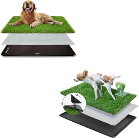 Dog Grass Large Potty Patch & 35"x22" Dog Grass Pad with Tray