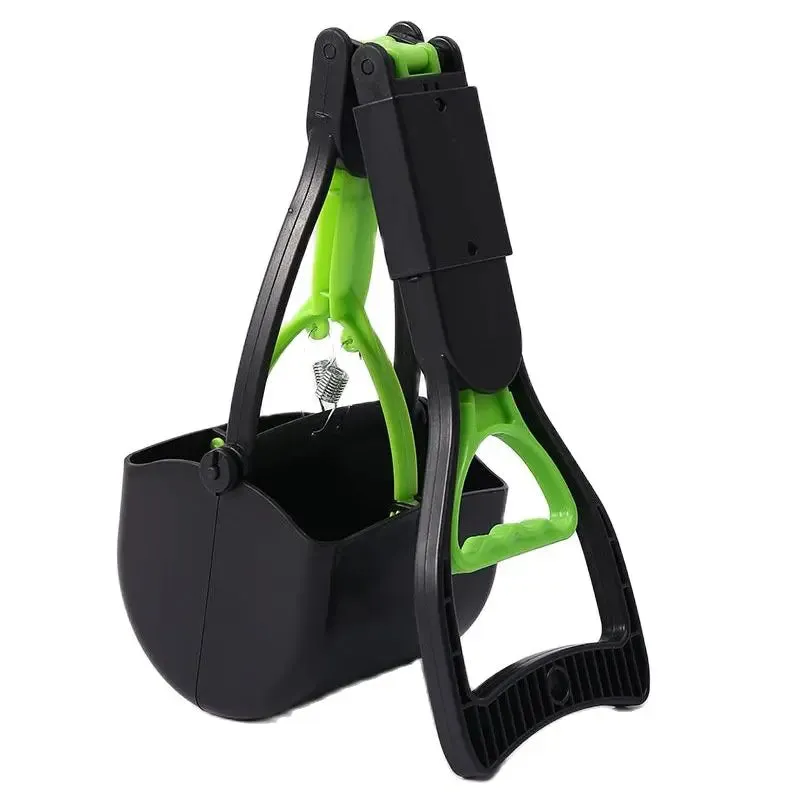 Dog Pooper Scooper Long Handle Jaw Clamp Heavy Duty Puppy Cat Waste Picker Pet Cleaning Shovel Tools