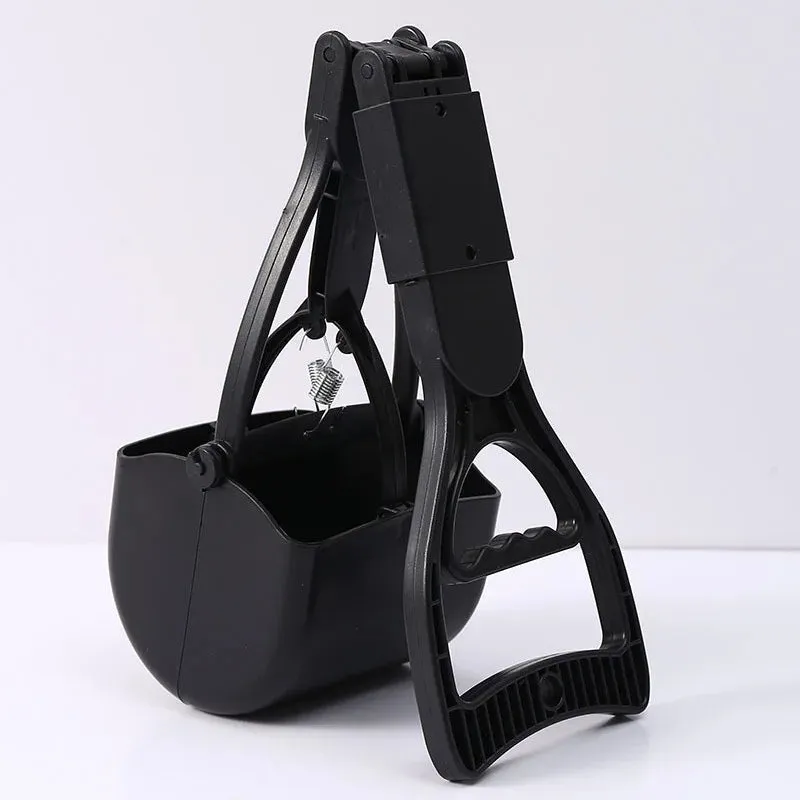 Dog Pooper Scooper Long Handle Jaw Clamp Heavy Duty Puppy Cat Waste Picker Pet Cleaning Shovel Tools