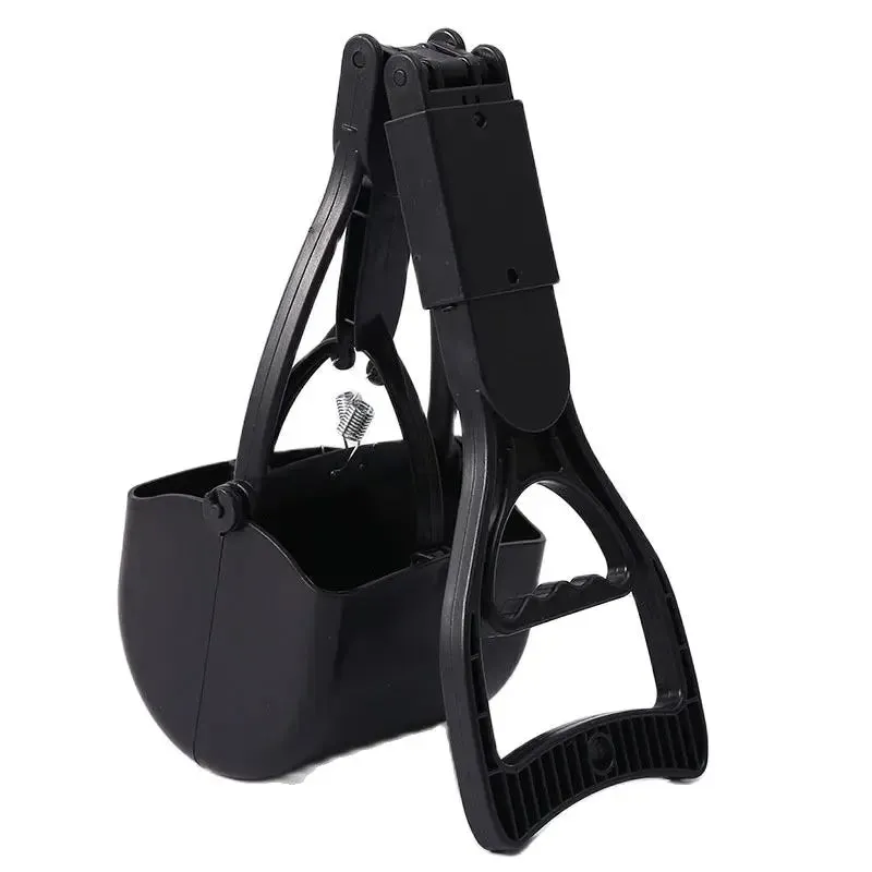 Dog Pooper Scooper Long Handle Jaw Clamp Heavy Duty Puppy Cat Waste Picker Pet Cleaning Shovel Tools