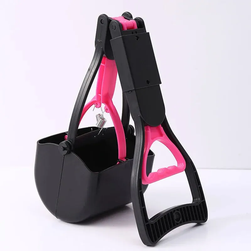 Dog Pooper Scooper Long Handle Jaw Clamp Heavy Duty Puppy Cat Waste Picker Pet Cleaning Shovel Tools